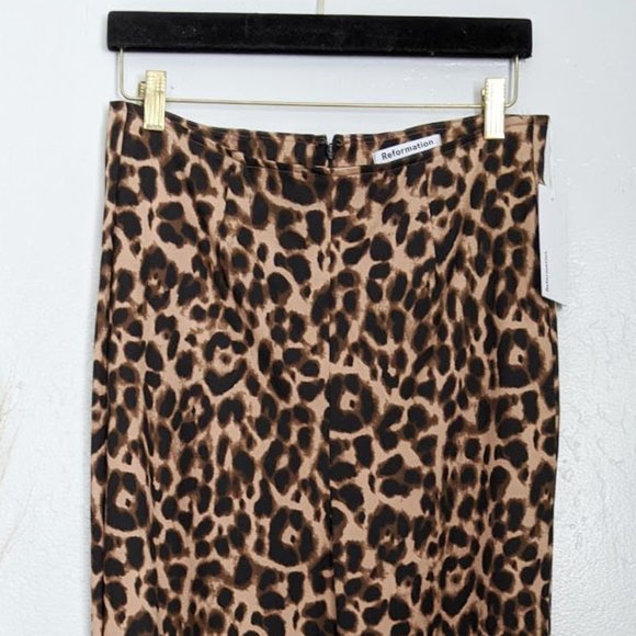 NWT Reformation Sera Leopard Pant Size 10 - Picture 4 of 6